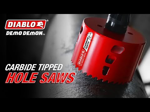 Diablo Demo Demon Carbide Teeth Rough-In Hole Saw promotional how to video