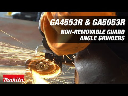 Makita Angle Grinders with Non Removable Guard promotional video