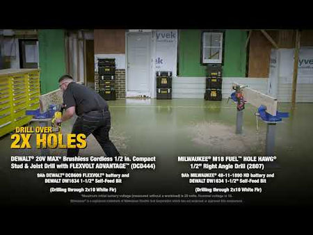 DEWALT 20V MAX* Stud & Joist Drill with FLEXVOLT ADVANTAGE™ Head-to-Head vs promotional how to video