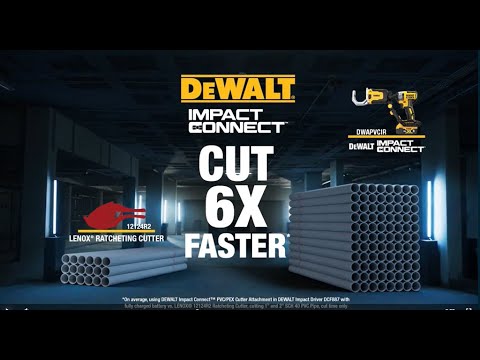 THE TOUGH LAB: DEWALT® IMPACT CONNECT™ PVC/PEX Pipe Cutter Attachment promotional how to video