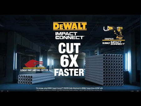 THE TOUGH LAB: DEWALT® IMPACT CONNECT™ PVC/PEX Pipe Cutter Attachment promotional how to video