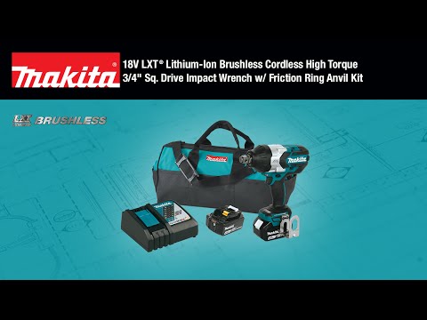 MAKITA 18V LXT® Brushless 3/4" Impact Wrench Kit (XWT07M) promotional video