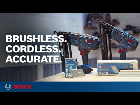 New Bosch 18V Brushless Nailers & Staplers: Power Meets Precision | Bosch USA promotional video