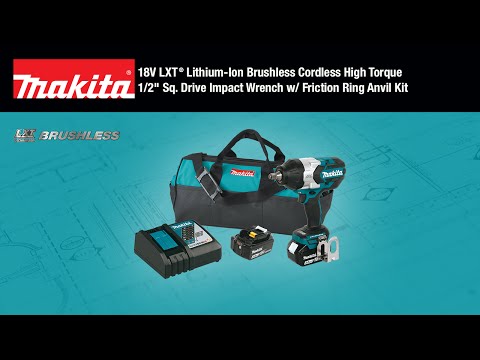 MAKITA 18V LXT® Brushless 1/2" Impact Wrench Kit (XWT08T) promotional video
