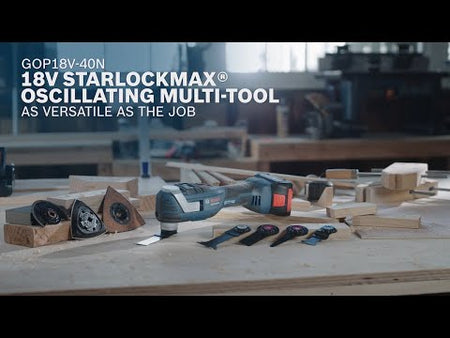 Bosch GOP18V-40: 18V Brushless StarlockMax® Oscillating Tool promotional how to video