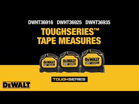 All About the DEWALT® TOUGHSERIESTM Tape Measures promotional video