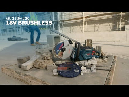 Bosch Cutoff Saw GCS18V-230: 18V Brushless 9 In promotional video
