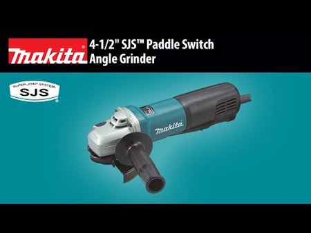 MAKITA 4-1/2" SJS® Paddle Switch Angle Grinder (9564P) promotional video