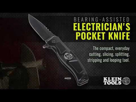 Electrician's Bearing-Assist Pocket Knife promotional how to video