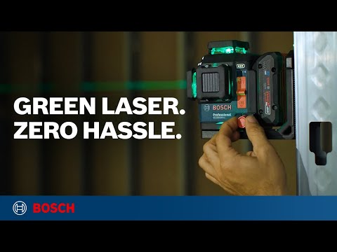 Bosch GLL330-80CGL 18V 360° Green Laser: Jobsite Precision & Connectivity promotional video