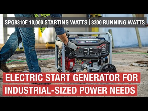 This Portable Generator Offers Plenty of Power for the Job or at Home promotional video for the SPG8310E generator