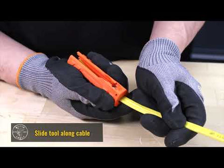 How To Use Klein Tools 5-in-1 NM Romex Cable Ripper and Wire Stripper Multi-Tool (L1412) promotional video