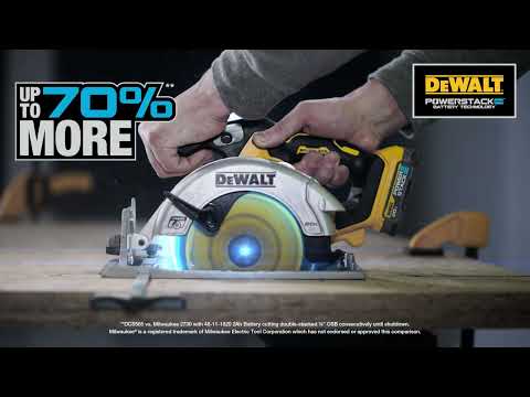 THE TOUGH LAB: DEWALT POWERSTACK™ + 20V MAX* 6 1/2 in promotional how to video