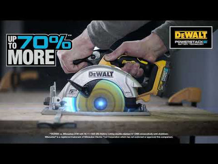 THE TOUGH LAB: DEWALT POWERSTACK™ + 20V MAX* 6 1/2 in promotional how to video