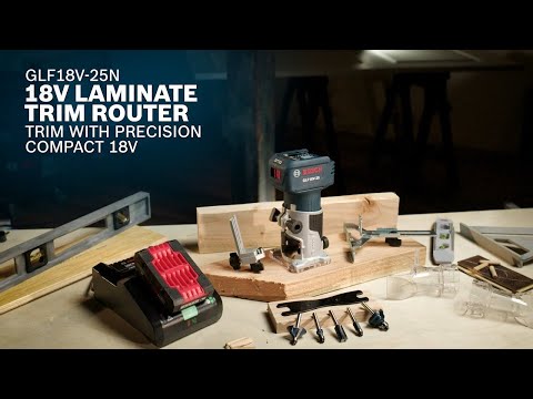 Bosch GLF18V-25: 18V Laminate Trim Router promotional video