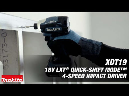 18V LXT® Lithium-Ion Brushless Cordless Quick-Shift Mode™ 4-Speed Impact Driver (XDT19) promotional video