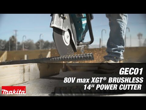 Makita 80V max (40V max X2) XGT® Brushless 14" Power Cutter (GEC01) promotional video