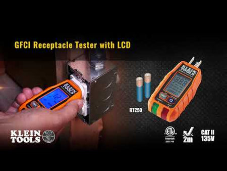 GFCI Receptacle Tester with LCD, RT250 promotional how to video