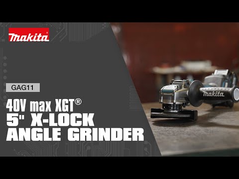 40V max XGT® Brushless Cordless 5" X-LOCK Angle Grinder, with Electric Brake, AWS® Capable (GAG11) promotional video