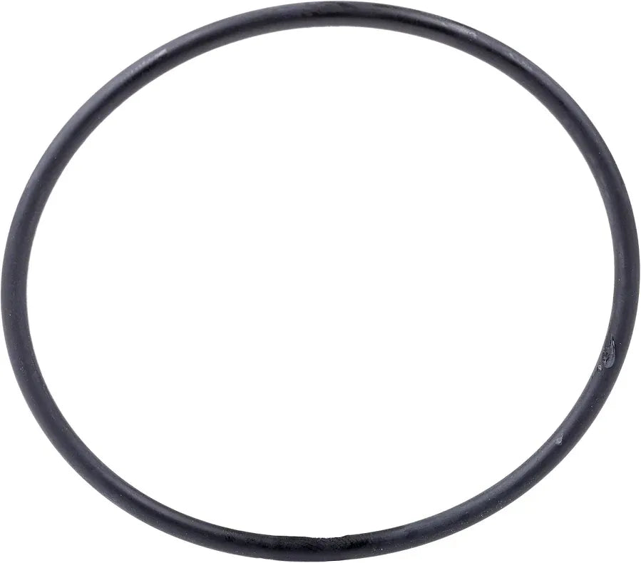 A single black rubber O-ring or gasket shown on a plain white background.