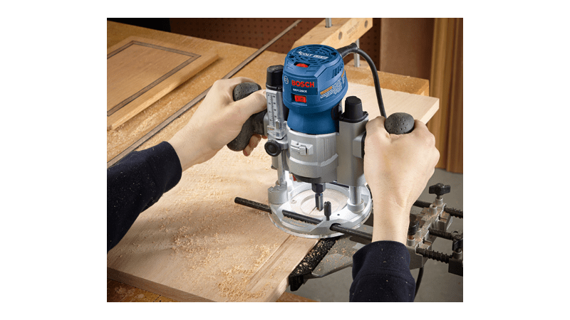 Additional image of palm router in use 