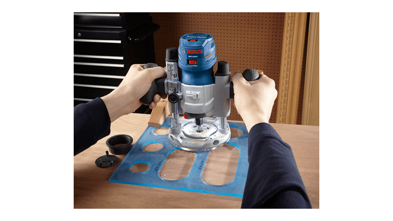 Additional image of palm router in use 