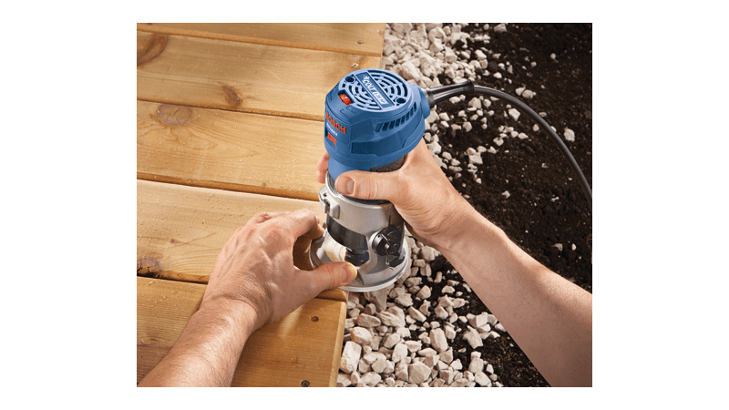 Additional image of palm router in use 