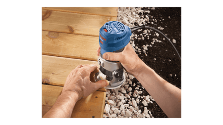 Additional image of palm router in use 