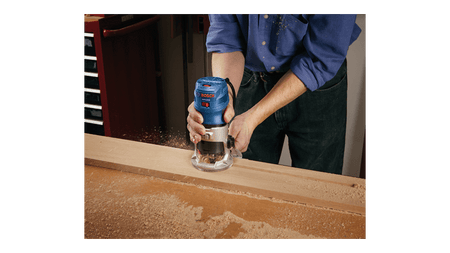 Additional image of palm router in use 