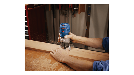 Additional image of palm router in use 