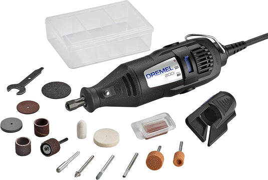 Dremel 200-1/15 Two-Speed Rotary Tool Kit with 1 Attachment 15 Accessories - Hobby Drill, Woodworking Carving Tool, Glass Etcher, Small Pen Sander, Garden Tool Sharpener, Craft and Jewelry Drill