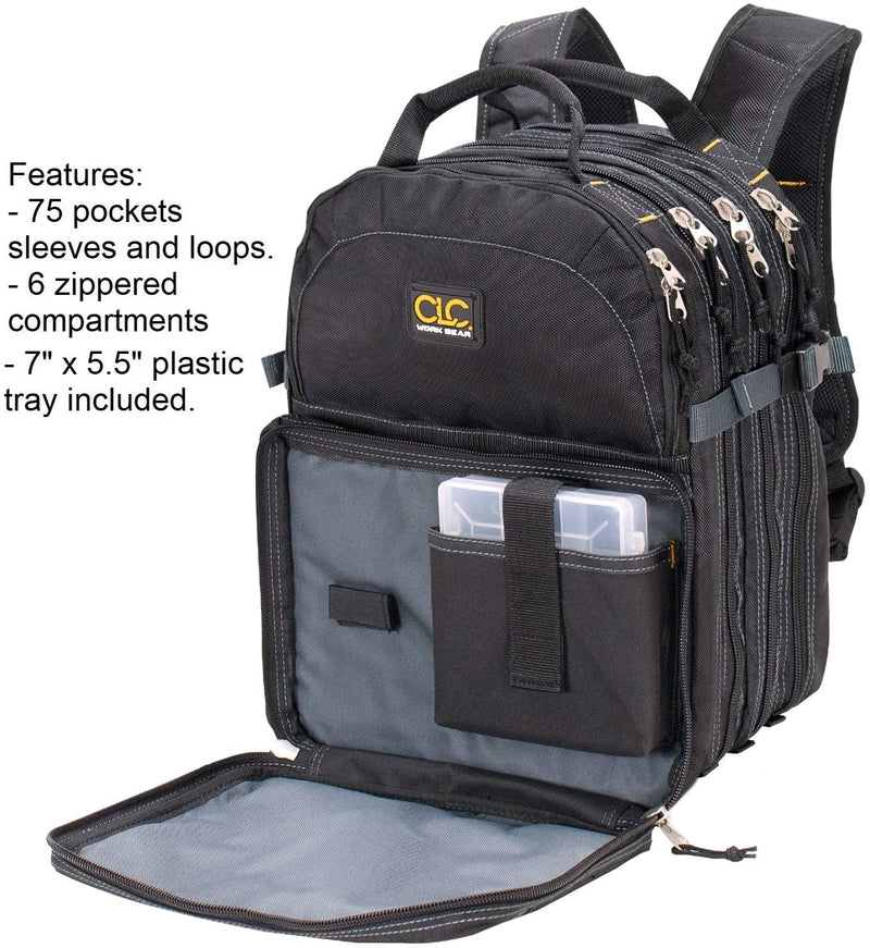 Load image into Gallery viewer, CLC Custom LeatherCraft 1132 75-Pocket Tool Backpack
