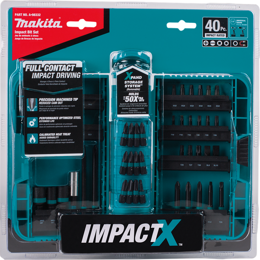 Makita ImpactX™ 40 Pc Driver Bit Set
