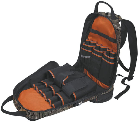 Klein Tradesman Pro™ Tool Bag Backpack, 39 Pockets, Camo, 14-Inch 55421BP14CAMO