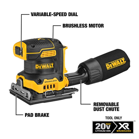 DeWalt 20V MAX* XR® 1/4 Sheet Variable-Speed Sander (Bare Tool)