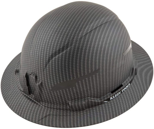 Klein Hard Hat, Premium KARBN™ Pattern, Non-Vented Full Brim, Class E