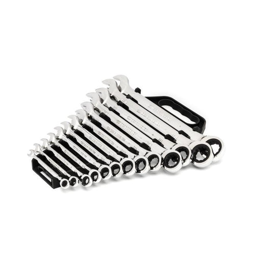 GearWrench 13 Pc. 72-Tooth 12 Point Ratcheting Combination SAE Wrench Set