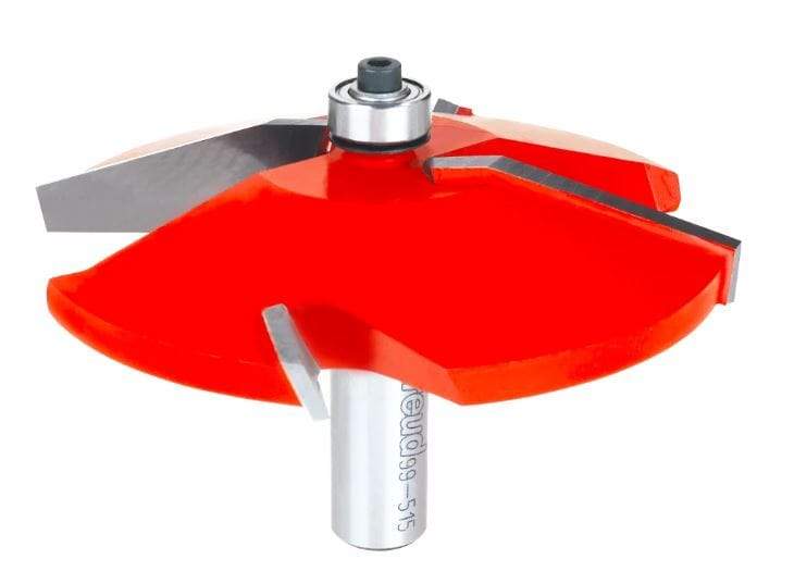 Freud 99-515 3-1/2" Raised Panel Bit with Quadra-Cut design for smooth, splinter-free raised panels.