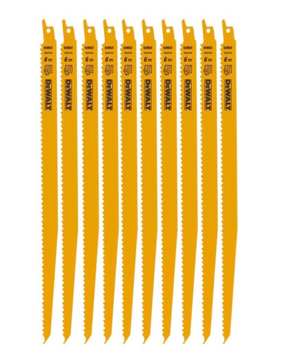 Load image into Gallery viewer, DeWalt 12&quot; x 6TPI Reciprocating Saw Blades (10 Pack)
