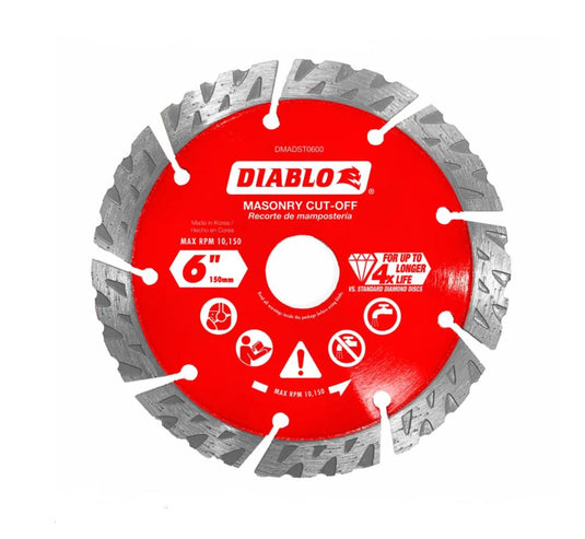 Diablo Diamond Segmented Turbo Cut‑Off Discs for Masonry