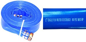 50' Blue PVC Hose MxF BUNDLED