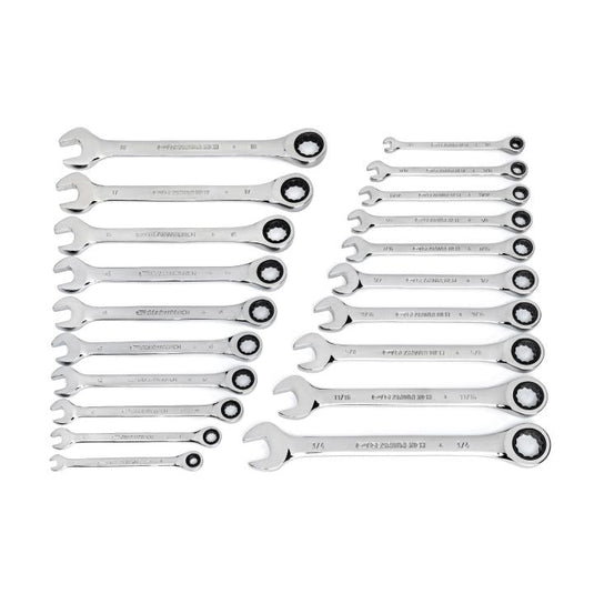 GearWrench 20pc 72-Tooth SAE/Metric Ratcheting Combination Wrench Set