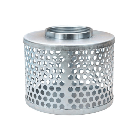 SealFast Round Hole Strainers zinc plated steel cylindrical strainer with multiple round holes for filtration use