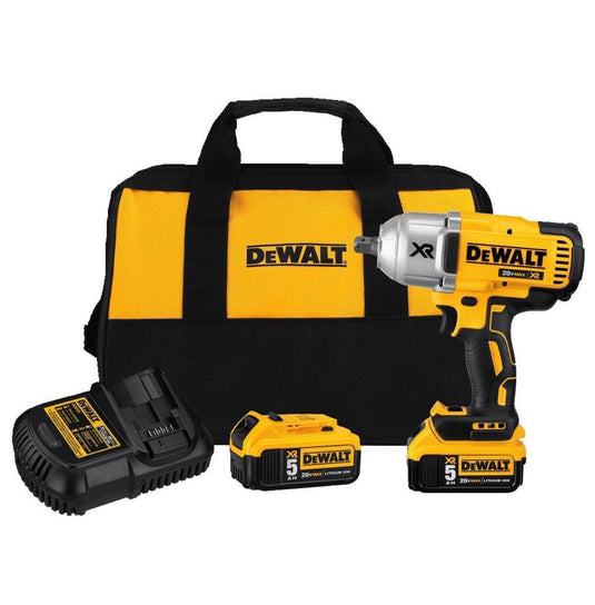 DeWalt 20V MAX* XR® High Torque 1/2" Impact Wrench With Detent Pin Anvil Kit