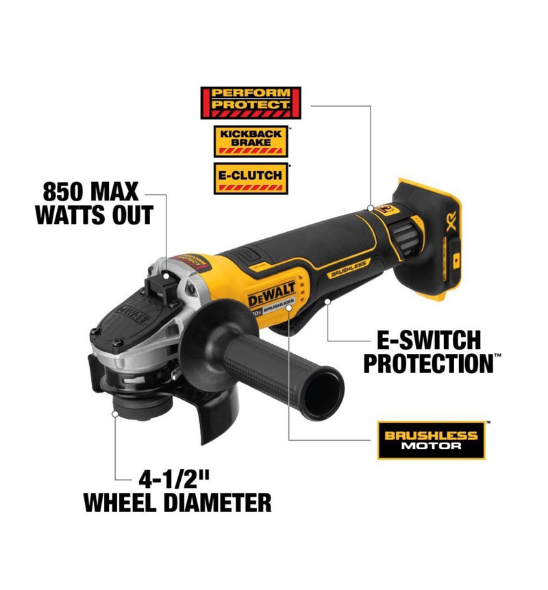 Load image into Gallery viewer, DeWalt 20V MAX* XR®  4.5&quot; Brushless Paddle Switch Small Angle Grinder W Brake (Bare Tool)
